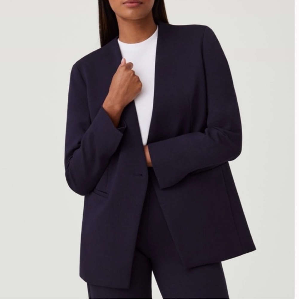 Spanx Oversized pinstriped blazer NWT